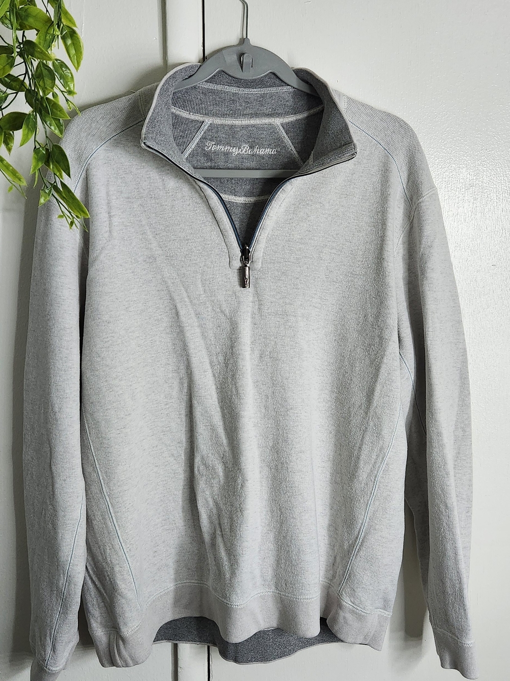 🔥 Tommy Bahama 100% Cotton Quarter Zip Pullover Sweater Men’s XL